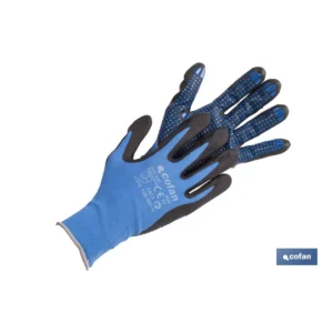 Guante Impregnado con puntos Azules Cofan